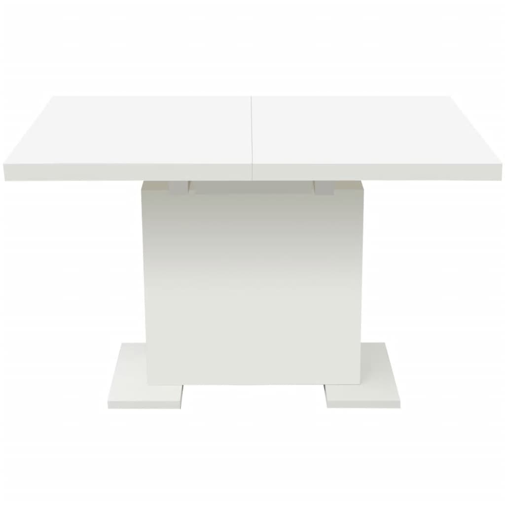 Mesa de comedor extensible negra con brillo