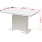 Mesa de comedor extensible negra con brillo