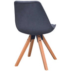Sillas de comedor 2 unidades tela gris oscuro