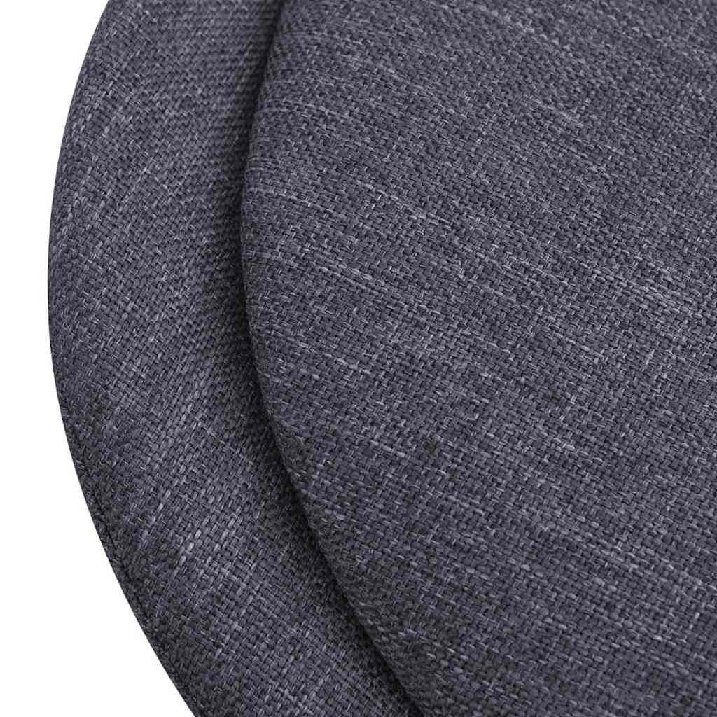Sillas de comedor 2 unidades tela gris oscuro