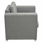 Sillón de tela gris claro