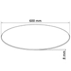 Tablero de mesa cristal templado redondo 600 mm