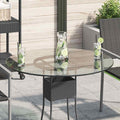 Tablero de mesa de cristal templado redondo 80 cm