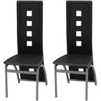 Sillas de comedor 2 unidades cuero sintético blanco