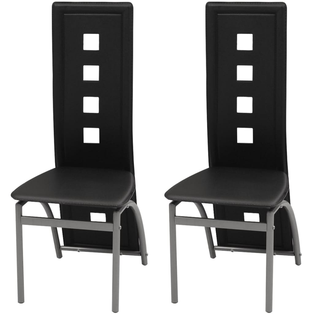 Sillas de comedor 2 unidades cuero sintético blanco