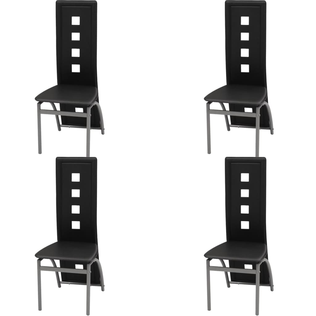 Sillas de comedor 2 unidades cuero sintético blanco