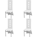 Sillas de comedor 2 unidades cuero sintético blanco