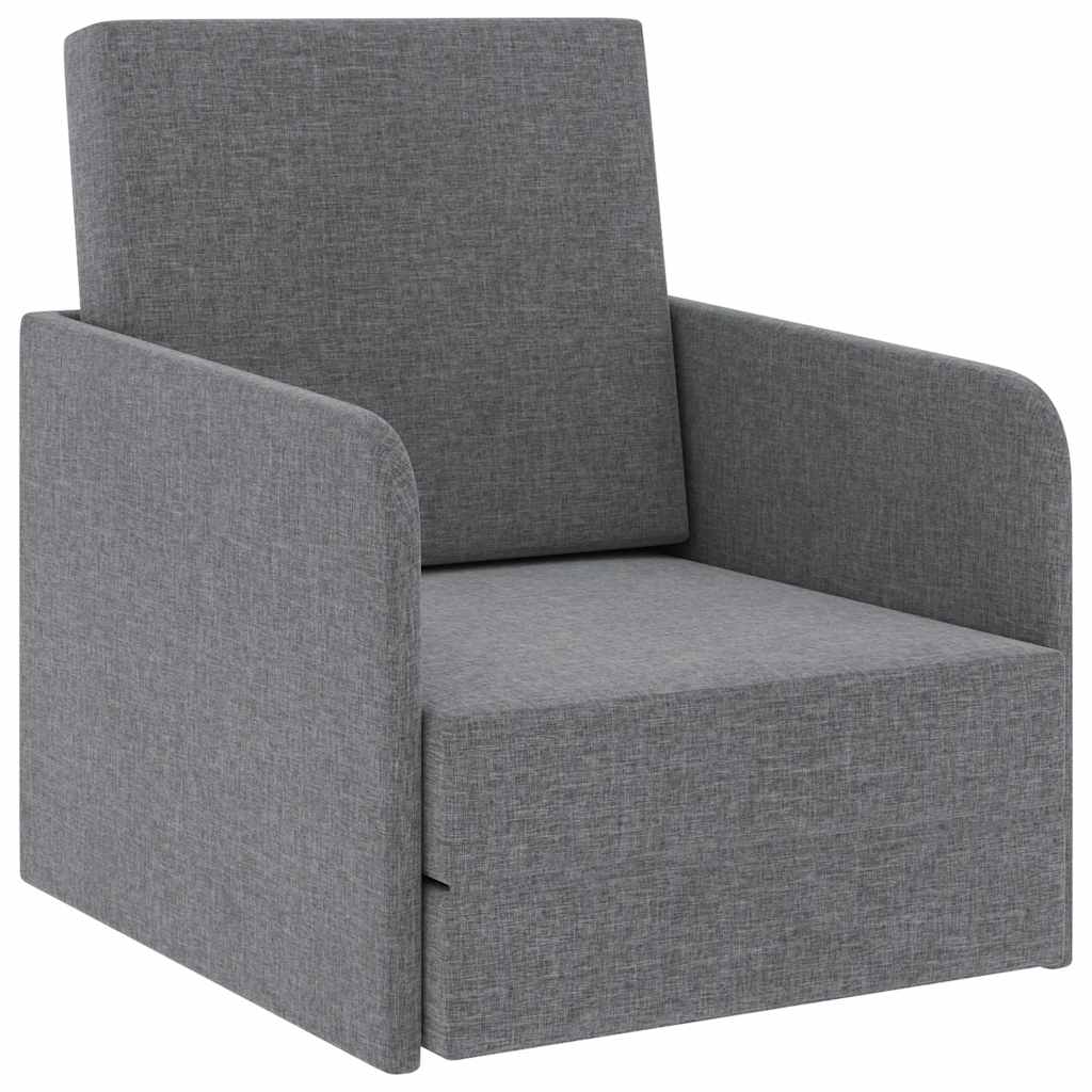 Sillón convertible tela gris claro