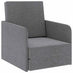 Sillón convertible tela gris claro