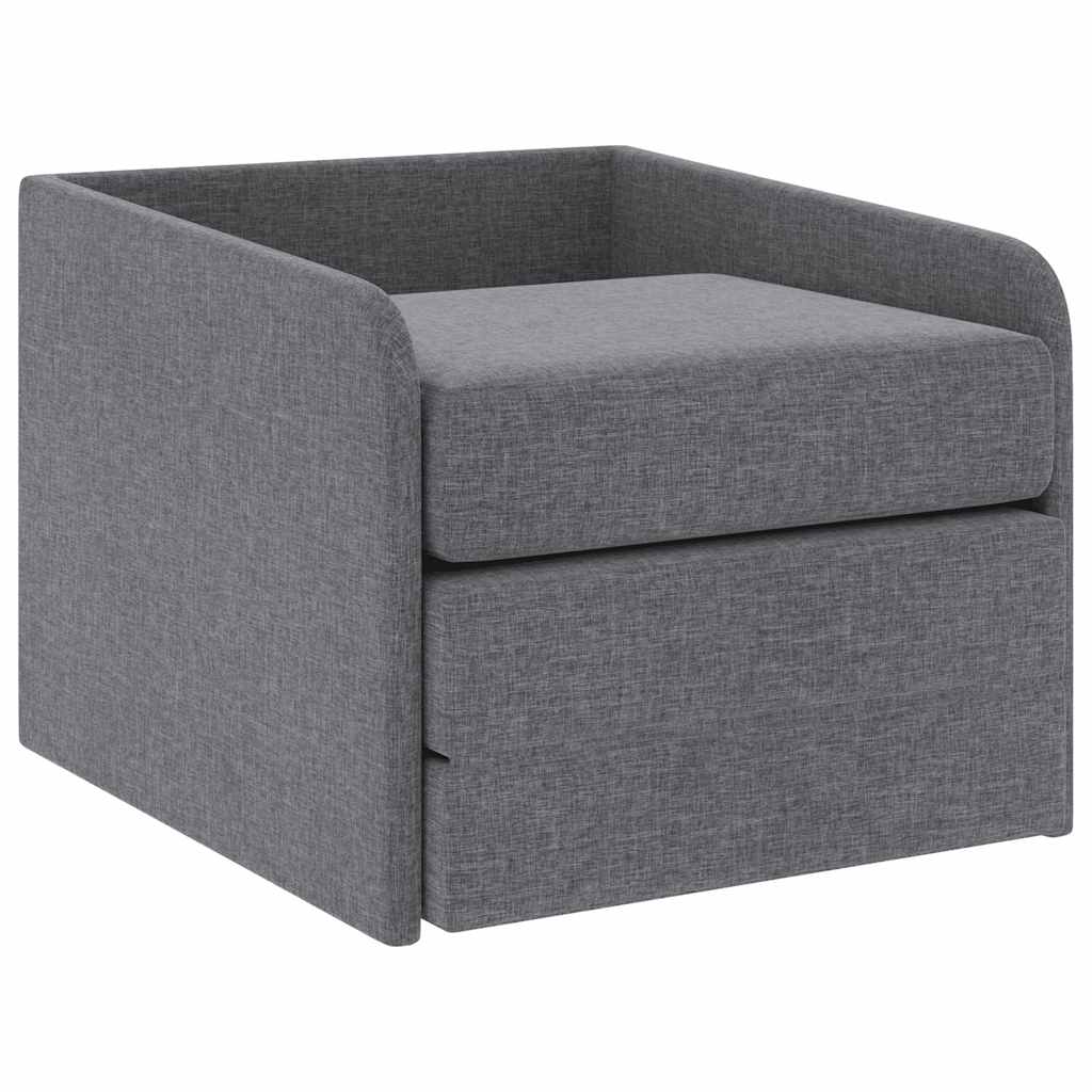 Sillón convertible tela gris claro