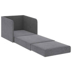 Sillón convertible tela gris claro