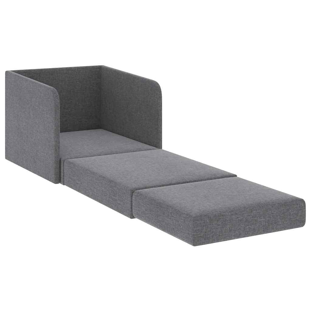 Sillón convertible tela gris claro