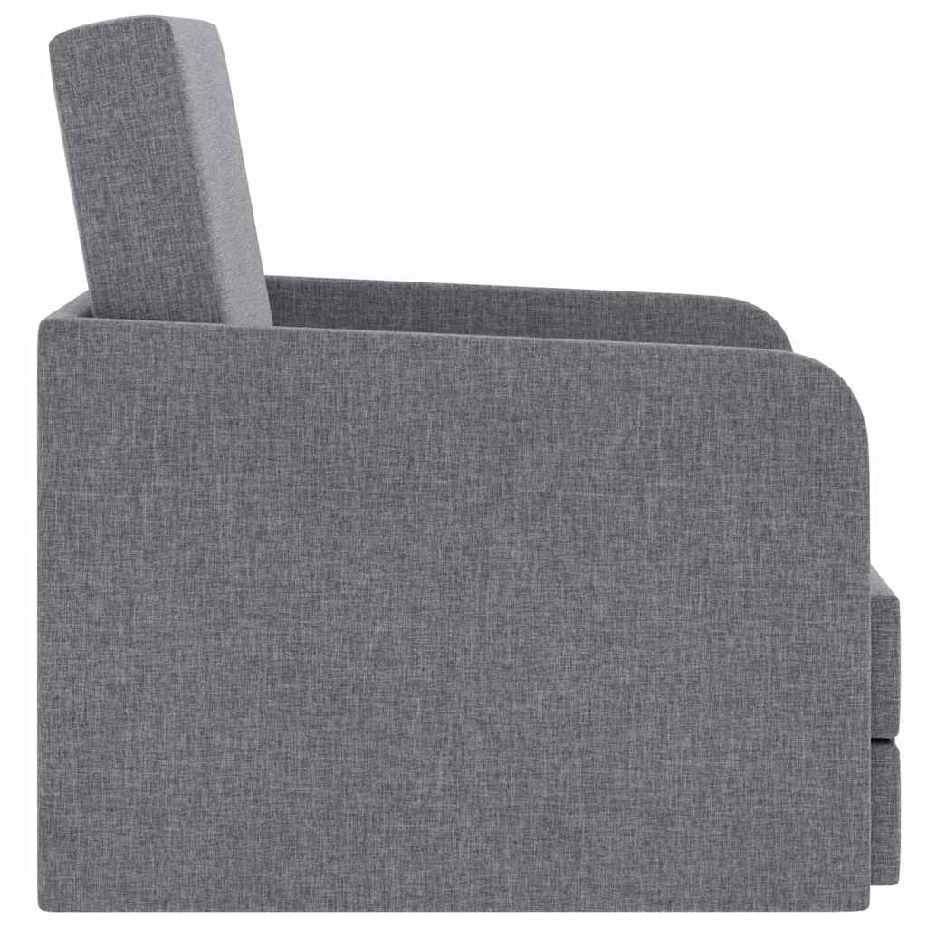 Sillón convertible tela gris claro