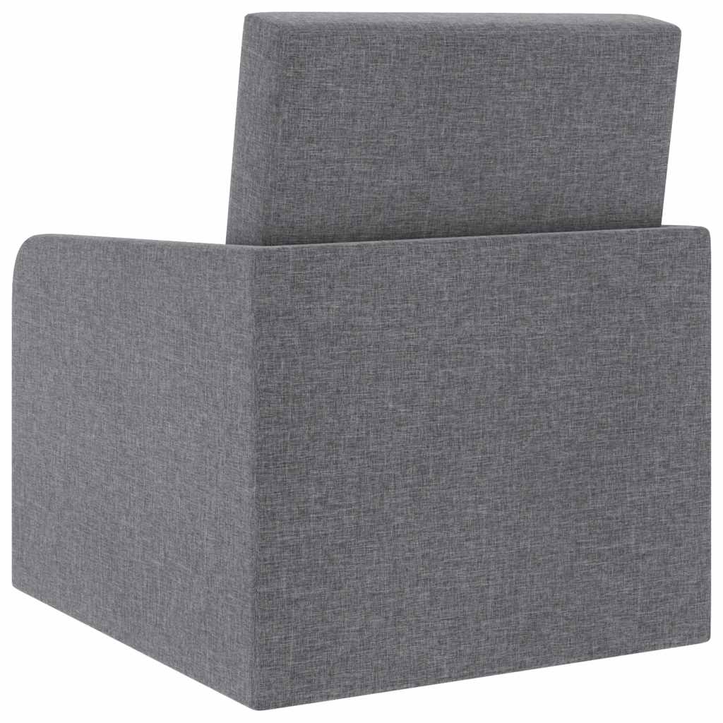Sillón convertible tela gris claro