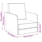 Sillón convertible tela gris claro