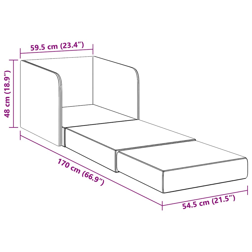 Sillón convertible tela gris claro
