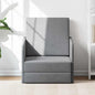 Light gray fabric convertible armchair