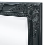 Espejo de pared estilo barroco 100x50 cm negro