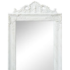 Espejo de pie estilo barroco blanco 160x40 cm