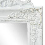 Espejo de pie estilo barroco blanco 160x40 cm