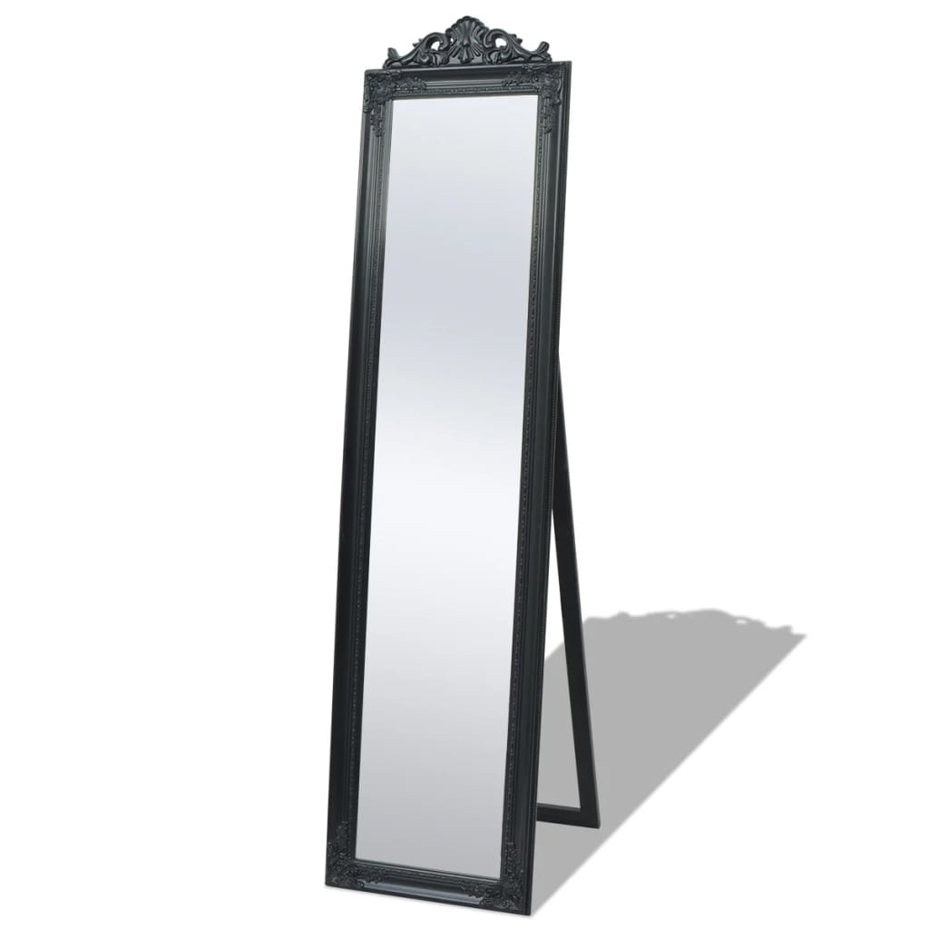 Espelho de pé estilo barroco branco 160x40 cm