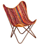 Silla butterfly de tela chindi Multicolor