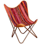 Silla butterfly de tela chindi Multicolor