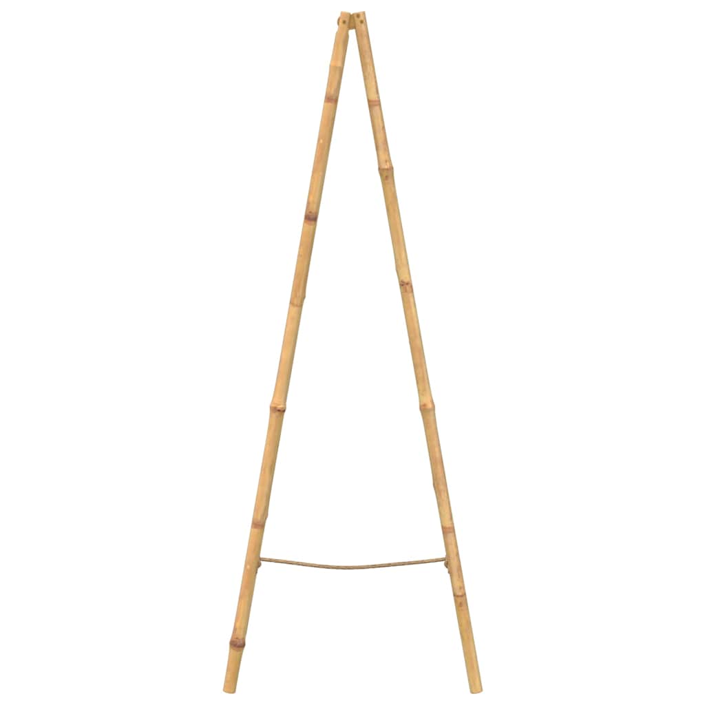 Escalera toallero doble con 5 peldaños bambú 50x160 cm