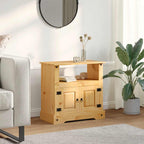 Mueble de TV Corona Range de pino mexicano blanco 80x43x78 cm
