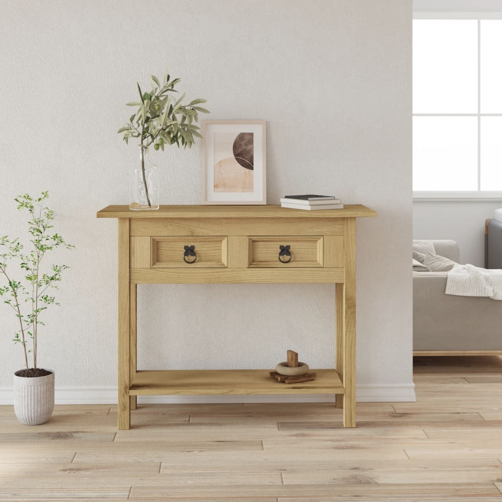Corona Range Mexican Pine Console Table 93x34.5x73 cm