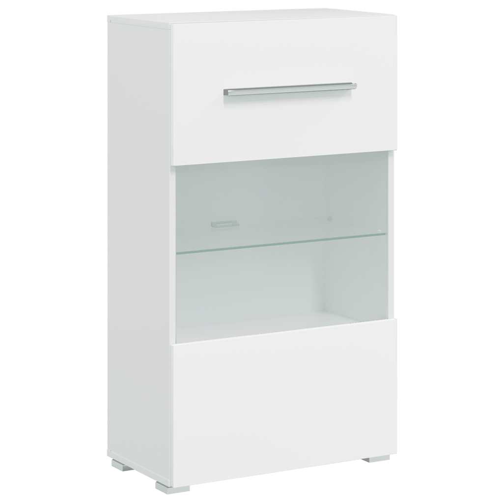 Juego de muebles de salón 5 piezas con iluminación LED blanco