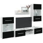 5-piece living room furniture set with LED lighting, white