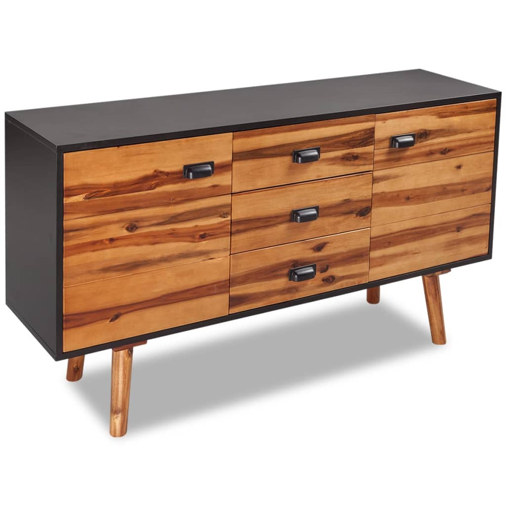 Aparador de madera de acacia 115x35x70 cm