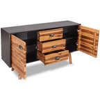 Aparador de madera de acacia 115x35x70 cm