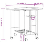 Conjunto de comedor plegable 5 piezas MDF