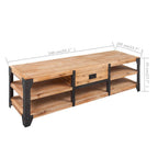 Mueble para TV madera maciza de acacia 140x40x45 cm