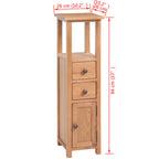 Mueble de esquina de madera de roble maciza 26x26x94 cm