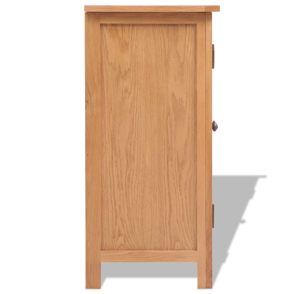Aparador de madera maciza de roble 70x35x75 cm