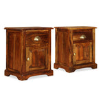Mesitas de noche 2 uds madera maciza de acacia 40x30x50 cm