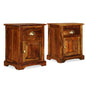 Mesitas de noche 2 uds madera maciza de acacia 40x30x50 cm