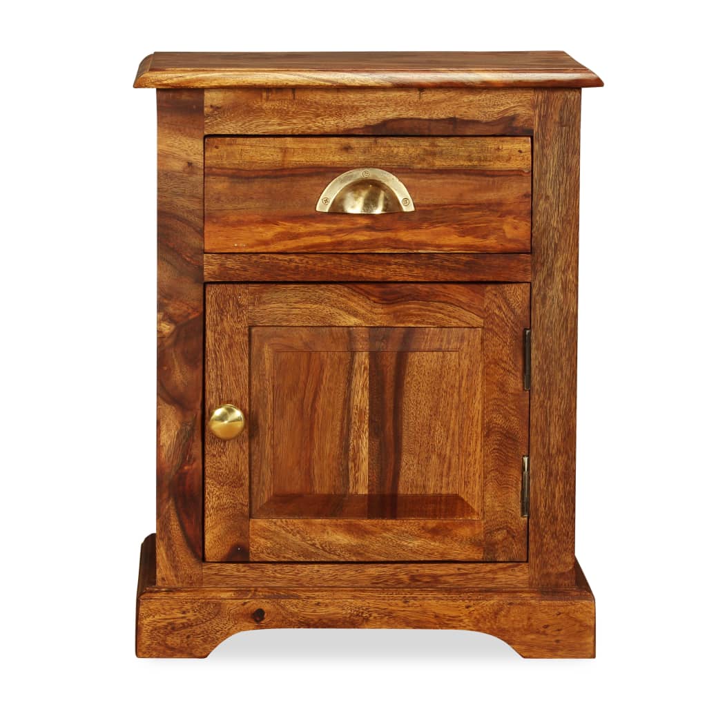 Mesitas de noche 2 uds madera maciza de acacia 40x30x50 cm