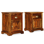 Mesitas de noche 2 uds madera maciza de acacia 40x30x50 cm