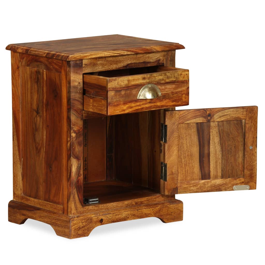 Mesitas de noche 2 uds madera maciza de acacia 40x30x50 cm