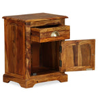 Mesitas de noche 2 uds madera maciza de acacia 40x30x50 cm