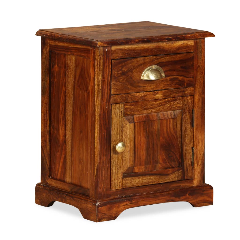 Mesitas de noche 2 uds madera maciza de acacia 40x30x50 cm