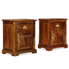 Mesitas de noche 2 uds madera maciza de acacia 40x30x50 cm