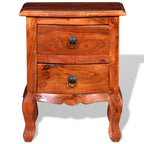 Mesitas de noche con cajones 2 uds madera maciza de acacia