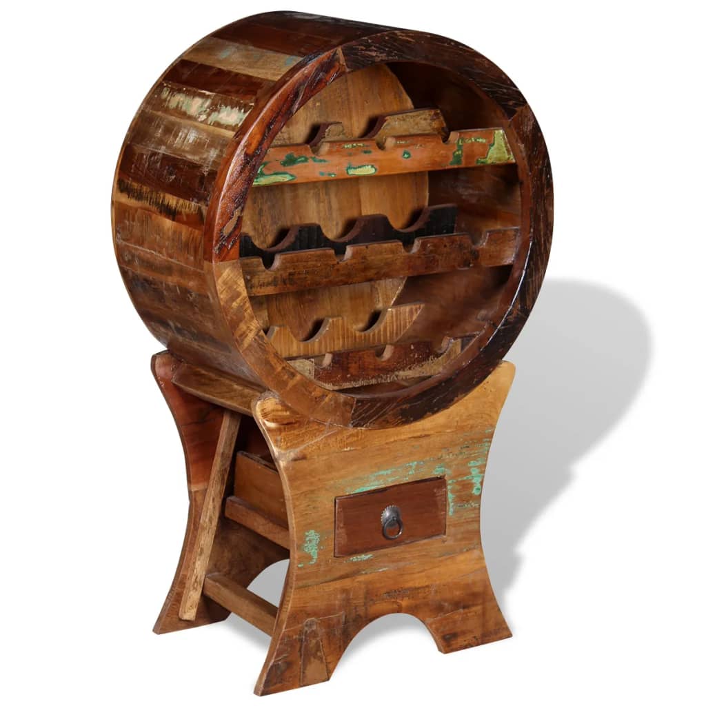Botellero de madera maciza de caoba 55x23x85 cm