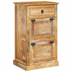 Zapatero de 4 niveles con cajón madera maciza reciclada