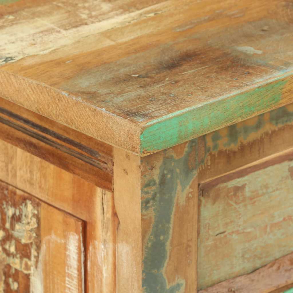 Zapatero de 4 niveles con cajón madera maciza reciclada